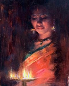 ​印度女画家笔下的人体，身披薄纱的女郎，让人瞬间沉沦