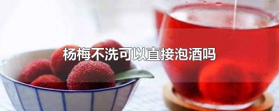 ​泡杨梅酒杨梅不洗行吗 泡杨梅酒用不用洗杨梅