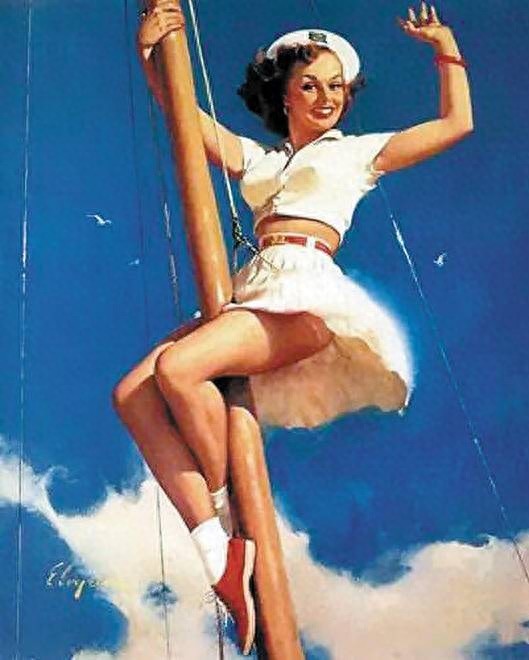 老照片：引人遐想的二战美女宣传画