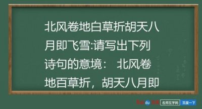 ​北风卷地白草折胡天八月即飞雪原文（白雪歌送武判官归京原文及翻译）