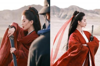 ​刘诗诗登杂志封面，穿金属色裹身长裙凹凸有致