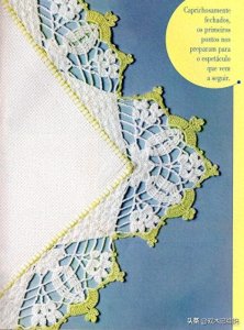 ​推荐多款最适合钩布结合的手工钩织蕾丝花边花样图解