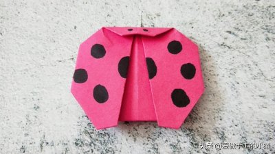 ​儿童趣味手工，简单瓢虫折纸教程