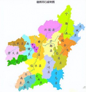 ​江西赣州市18个县市区的面积、户籍人口、常住人口和GDP数据